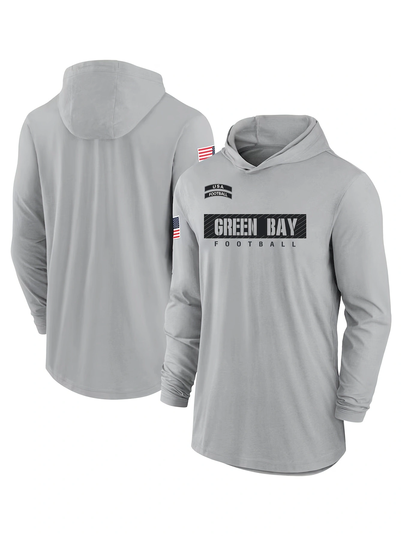 Men Green Bay Packers grey 2025 NFL hoodie->los angeles chargers->NFL Jersey